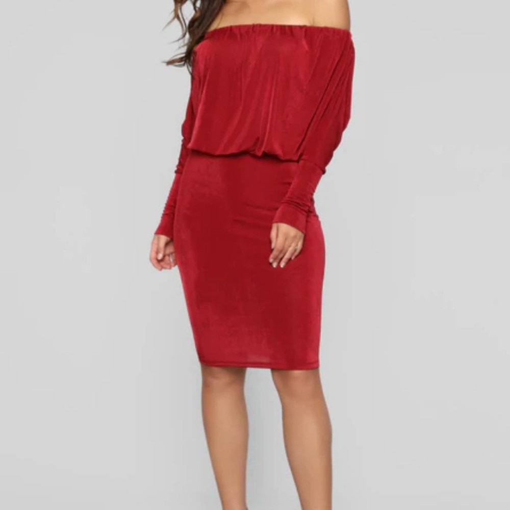 Fashion Nova off shoulder dress. New with tags